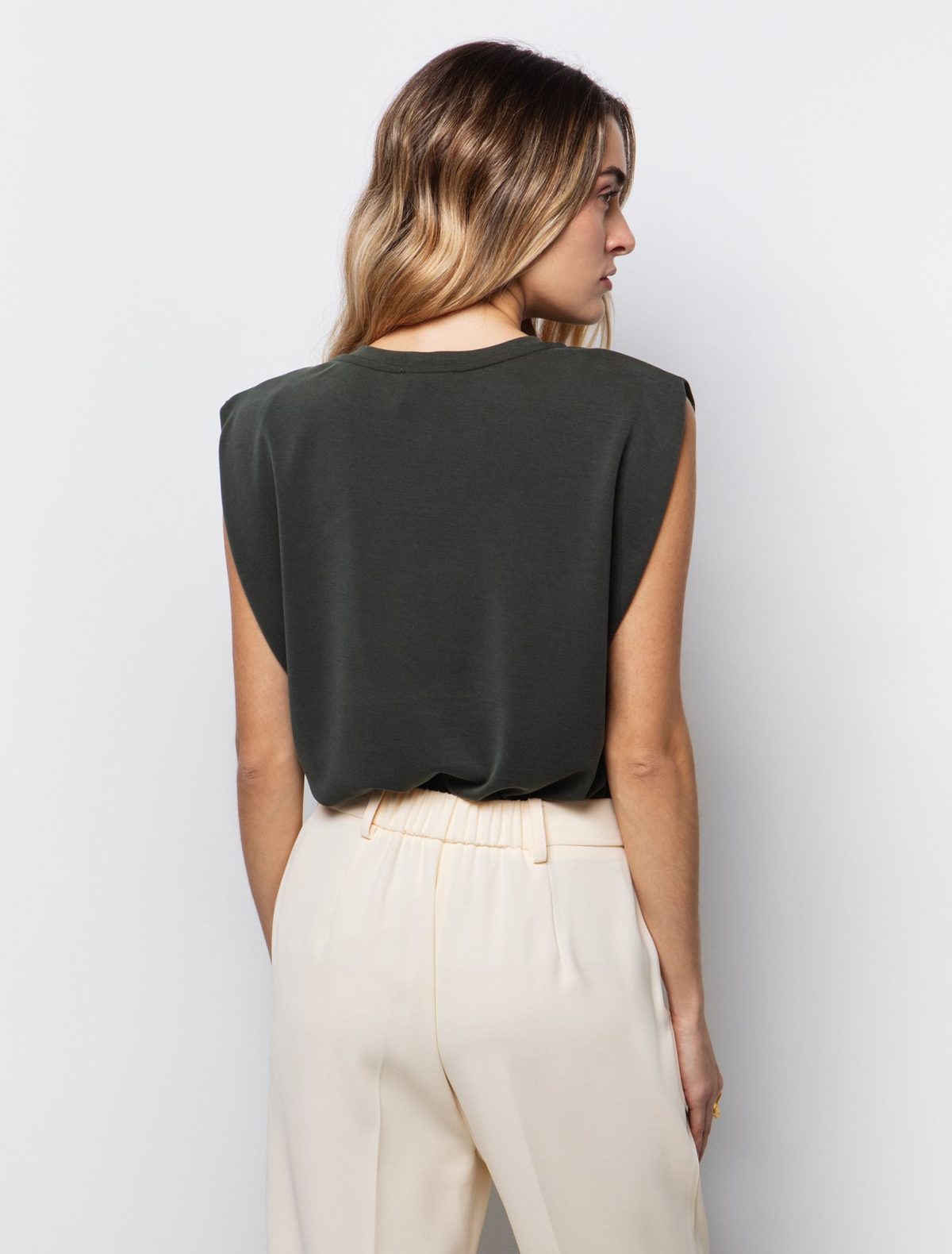 Toi&Moi Μπλούζα με μείγμα από modal 80-6438-125-Khaki/Χακί