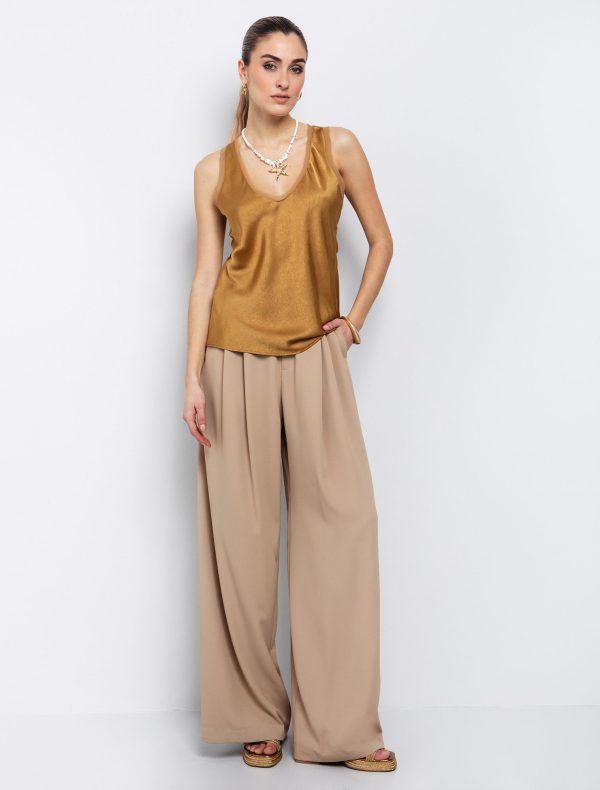 Toi&Moi Top με εφέ τσαλακωμένης όψη 30-5481-125-Gold/Χρυσό