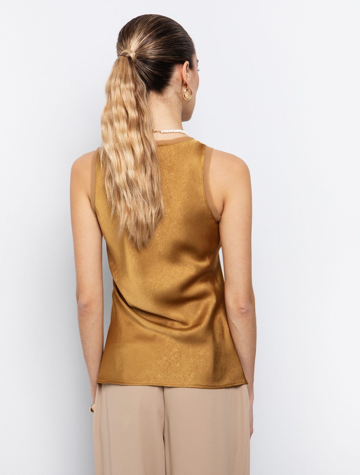 Toi&Moi Top με εφέ τσαλακωμένης όψη 30-5481-125-Gold/Χρυσό