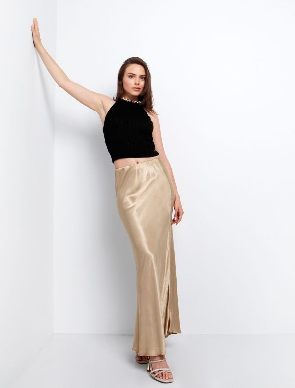 Toi&Moi Rib τοπ με μεταλλόνημα 70-4856-125-Black/Μαύρο
