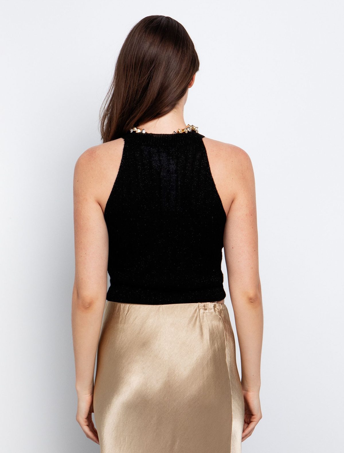 Toi&Moi Rib τοπ με μεταλλόνημα 70-4856-125-Black/Μαύρο