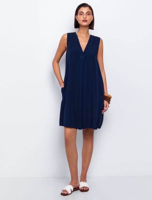 Toi&Moi Ριχτό φόρεμα με πιέτα 50-6559-125-Khaki/Χακί