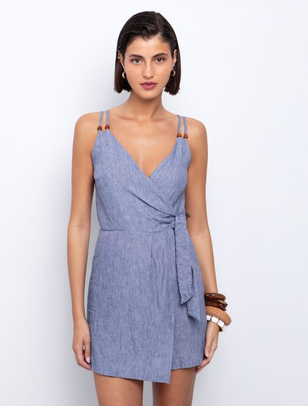 Toi&Moi Wrap ολόσωμο φορμάκι 20-5649-125-Blue/Μπλέ