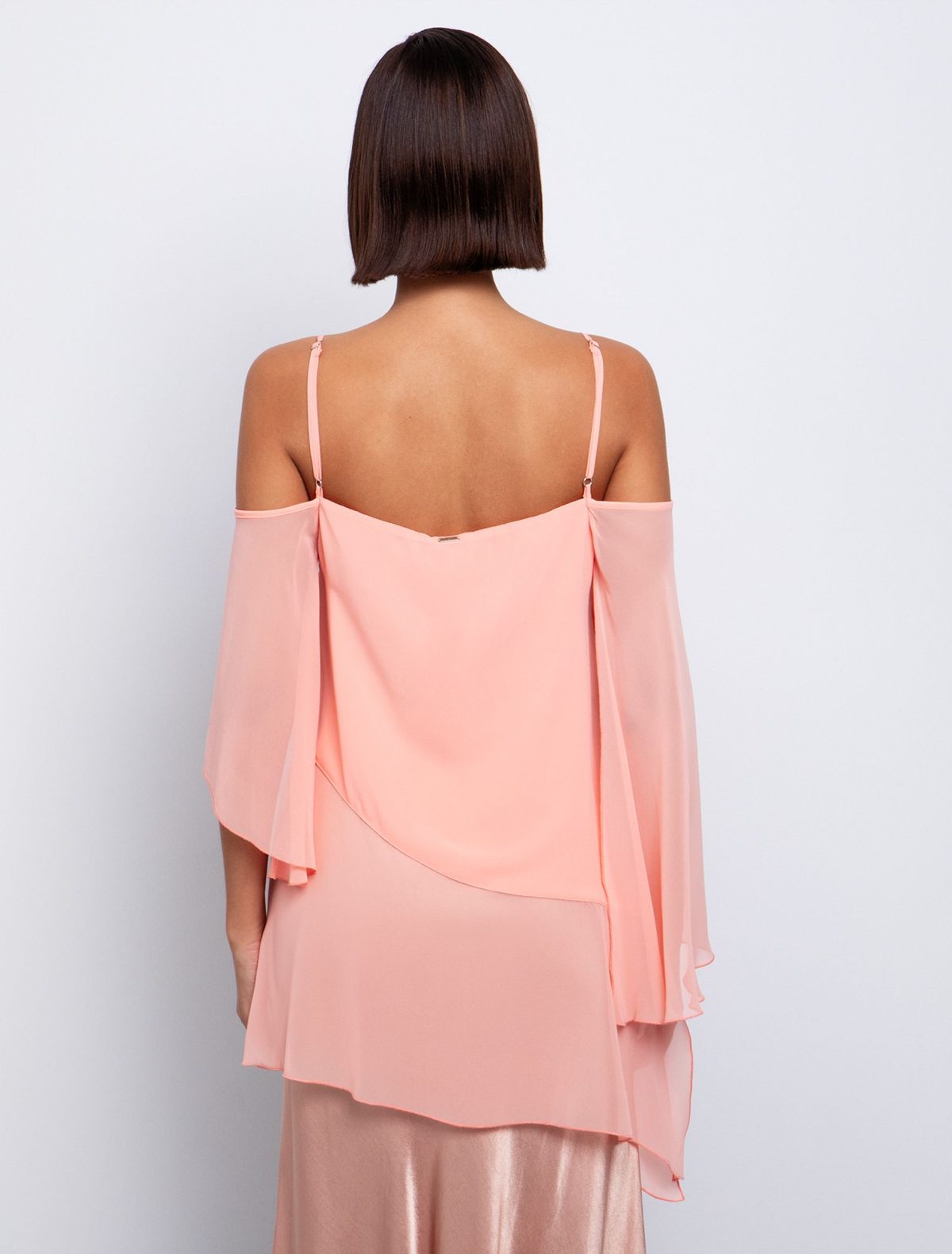 Toi&Moi Layered τοπ με ασυμμετρία 30-5590-125-Coral/Κοραλί
