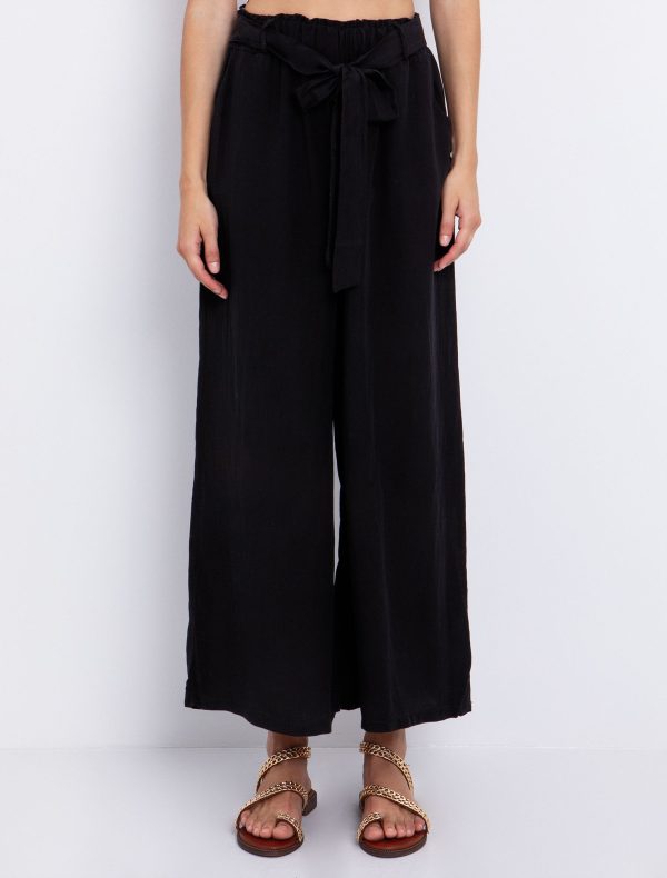 Toi&Moi Ankle-length παντελόνα με ζώνη 20-5613-125-Black/Μαύρο