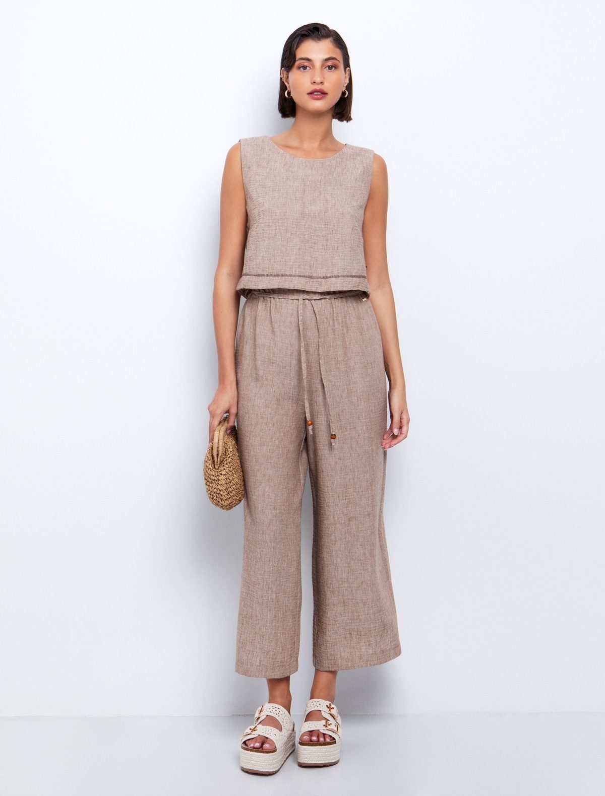 Toi&Moi Top με σχέδιο γαζιά 30-5573-125-Brown/Καφέ