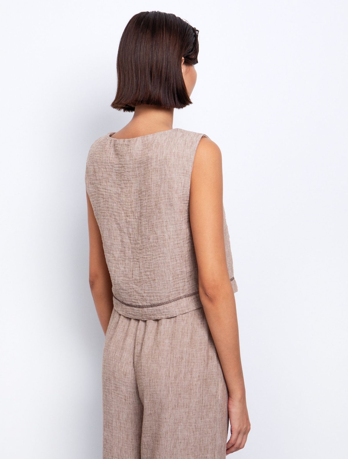 Toi&Moi Top με σχέδιο γαζιά 30-5573-125-Brown/Καφέ