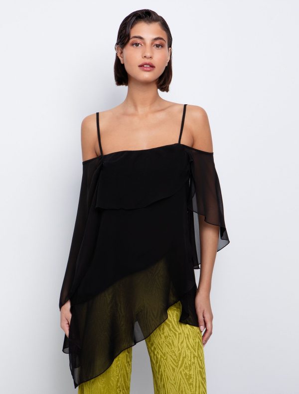 Toi&Moi Layered τοπ με ασυμμετρία 30-5590-125-Black/Μαύρο