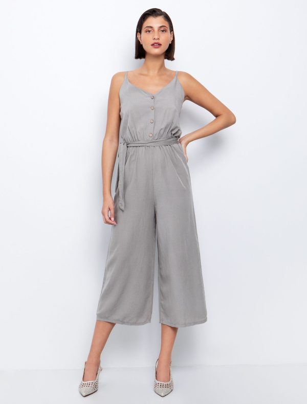 Toi&Moi Crop ολόσωμη φόρμα με ζώνη 20-5611-125-Khaki/Χακί