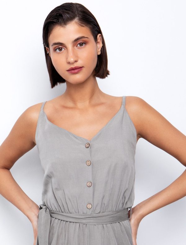 Toi&Moi Crop ολόσωμη φόρμα με ζώνη 20-5611-125-Khaki/Χακί