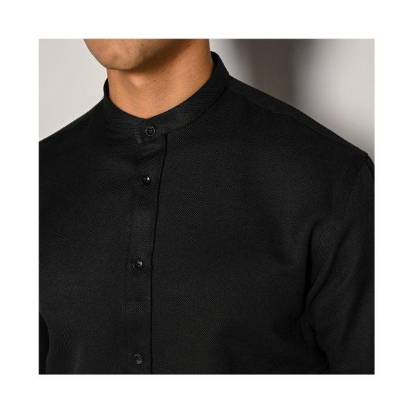 Sogo Ανδρικό Πουκάμισο Sogo Με Μάο Γιακά 24536-877-653-Black/Μαύρο