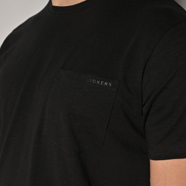 Brokers ΑΝΔΡΙΚΟ T-SHIRT 23017-102-04-BLACK/Μαύρο