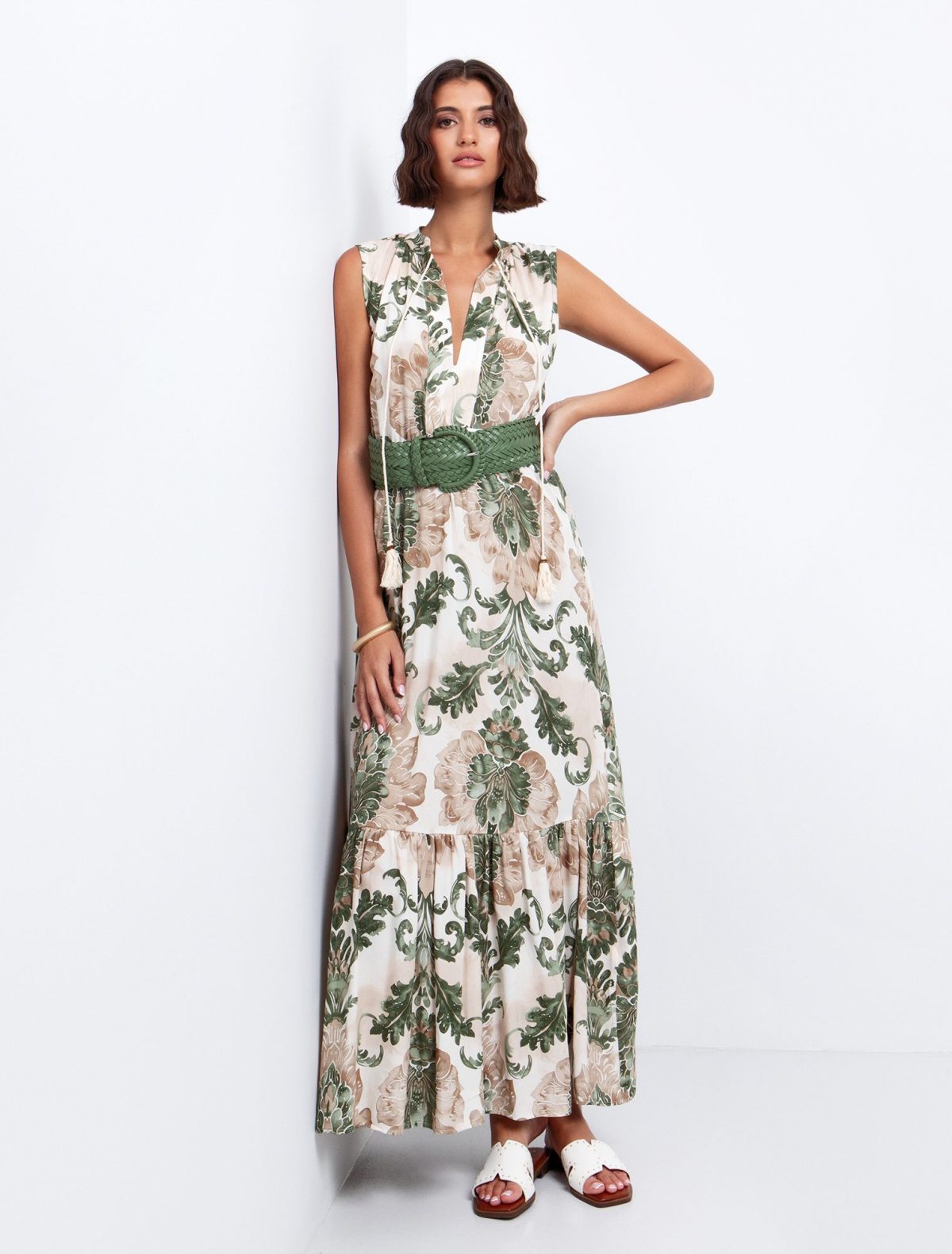 Toi&Moi Maxi φόρεμα με φούντες 50-6639-125-Printed/Εμπριμέ