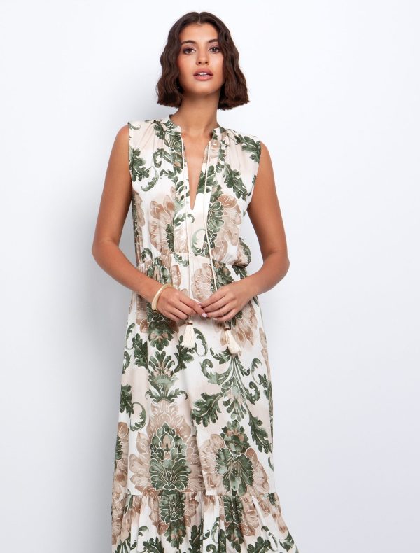 Toi&Moi Maxi φόρεμα με φούντες 50-6639-125-Printed/Εμπριμέ