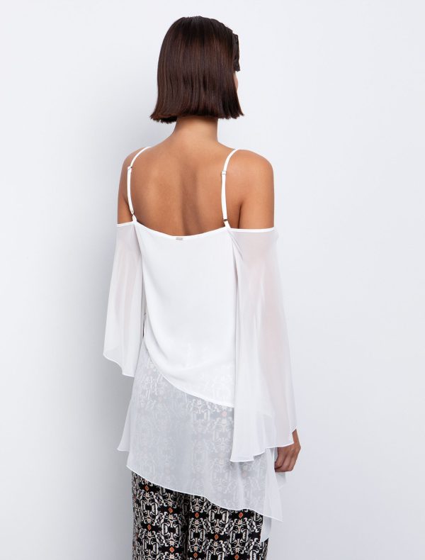 Toi&Moi Layered τοπ με ασυμμετρία 30-5590-125-White/Λευκό