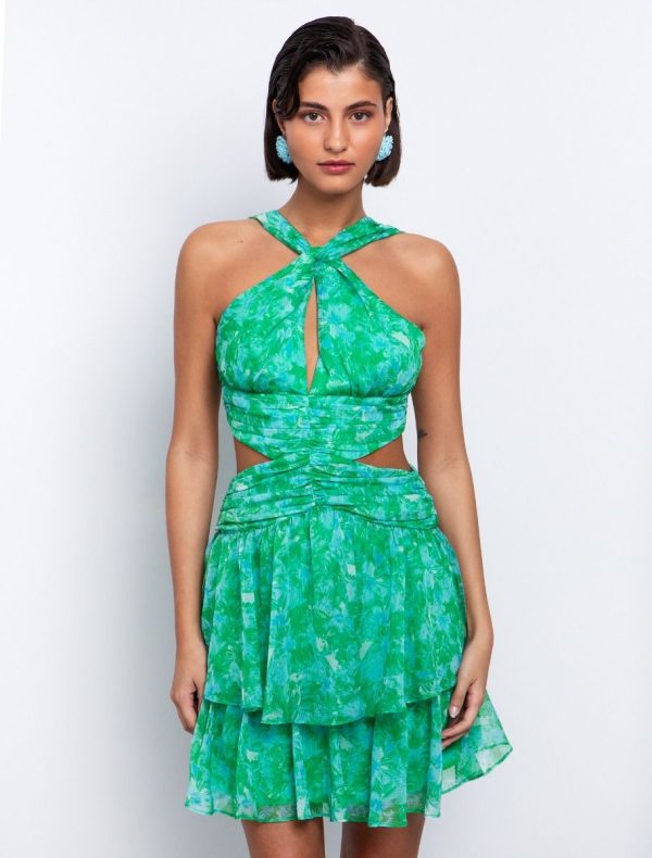 Toi&Moi Floral μίνι φόρεμα με cut-out 50-6643-125-Printed/Εμπριμέ