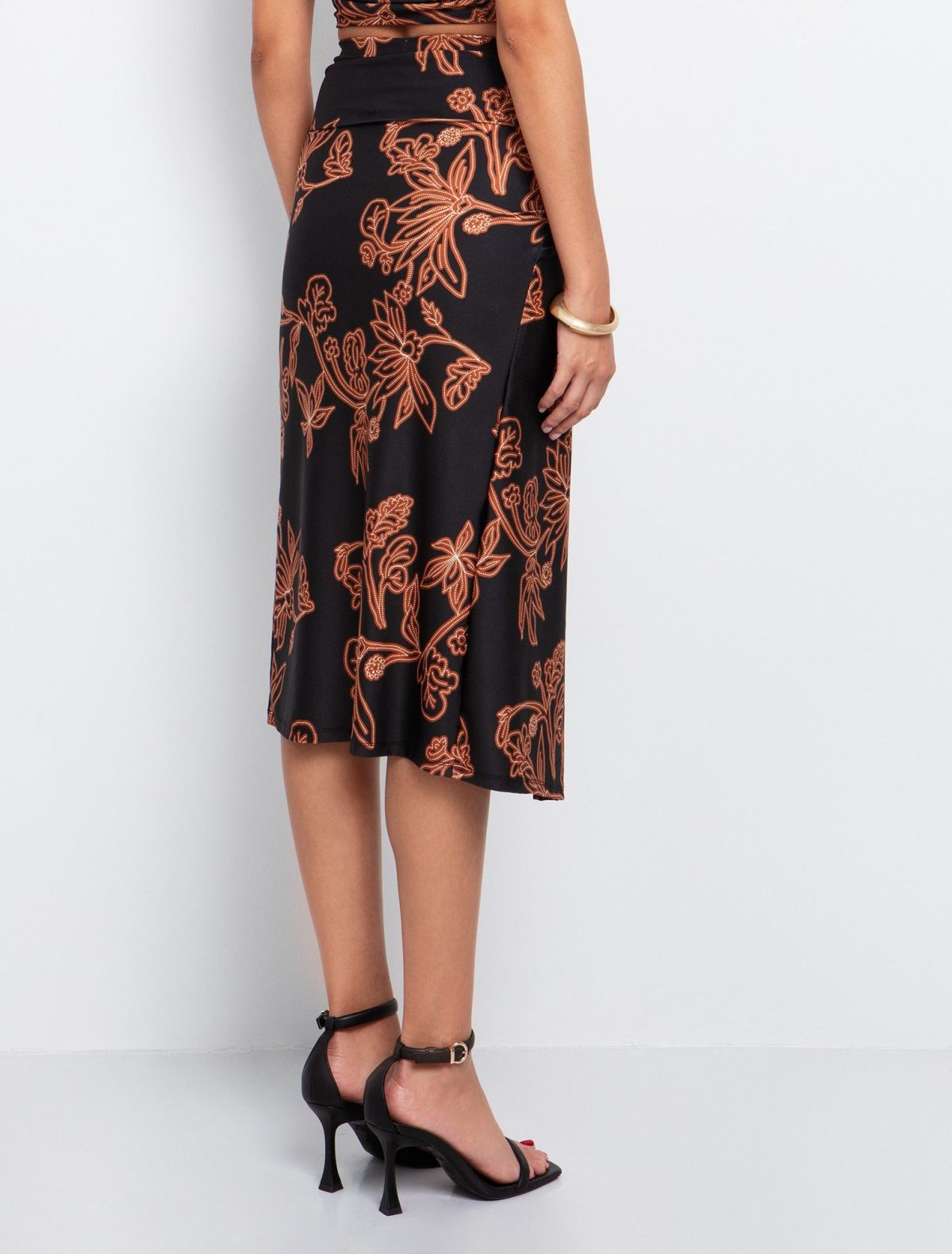 Toi&Moi Φλοράλ jersey φούστα με κρίκο 10-3936-125-Printed/Εμπριμέ