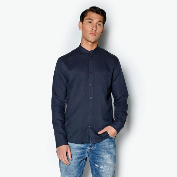 Brokers ΑΝΔΡΙΚΟ ΠΟΥΚΑΜΙΣΟ ΜΑΟ ΛΙΝΟ REGULAR 23016-661-08-INDIGO/Ίντιγκο