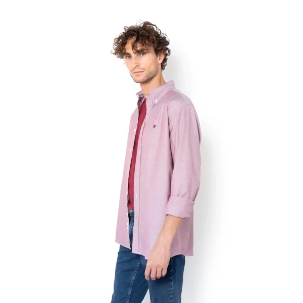 The Bostonians Ανδρικό Πουκάμισο Oxford 3AAP0571B245RS-Burgundy/Μπορντό