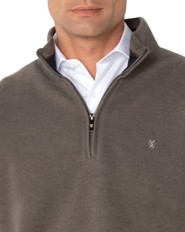 The Bostonians ΦΟΥΤΕΡ ΒΑΜΒΑΚΕΡΟ HALF ZIP REGULAR FIT-3RO1000-B640-ELEPHANT/ΓΚΡΙ