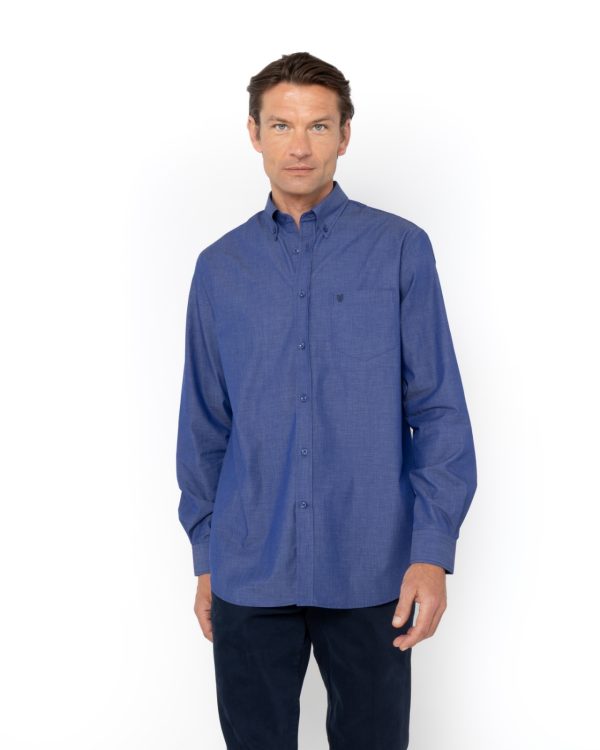 The Bostonians ΠΟΥΚΑΜΙΣΟ FIL A FIL REGULAR FIT-3AAP0000-B595IN-DARK INDIGO/Μπλε