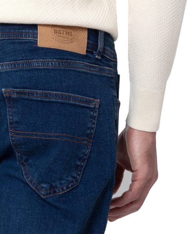 The Bostonians ΠΑΝΤΕΛΟΝΙ DENIM 5-POCKET REGULAR FIT-3CJ2611023-B525-INDIGO BLUE/MΠΛΕ