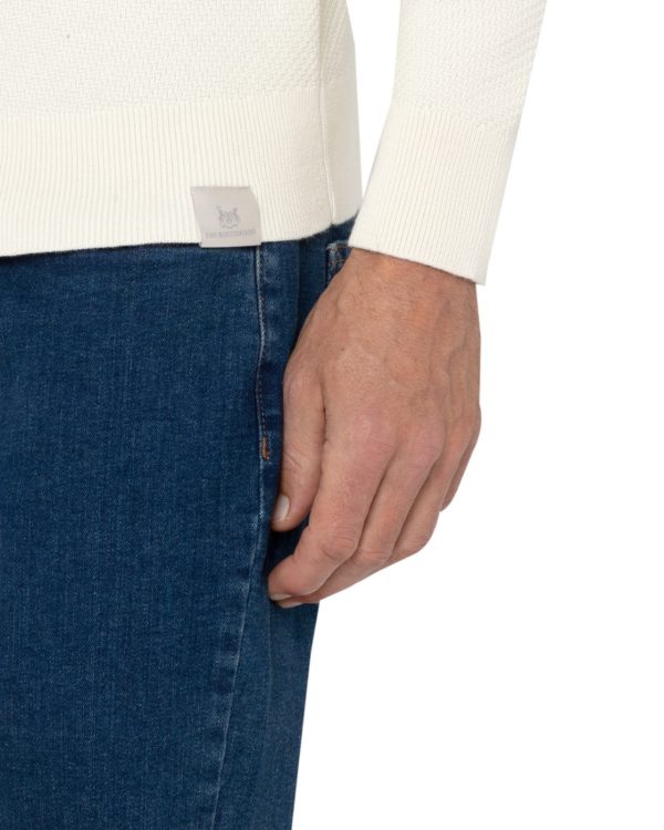 The Bostonians ΠΛΕΚΤΟ ΒΑΜΒΑΚΙ ΚΑΣΜΙΡΙ REGULAR FIT-3MR1076-B056-ECRU/ΕΚΡΟΥ