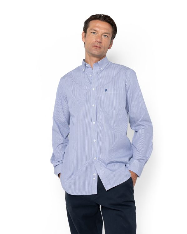 The Bostonians ΠΟΥΚΑΜΙΣΟ ACORN ΠΟΠΛΙΝΑ REGULAR FIT-3AAS4444B178BX-SAX BLUE/Μπλε