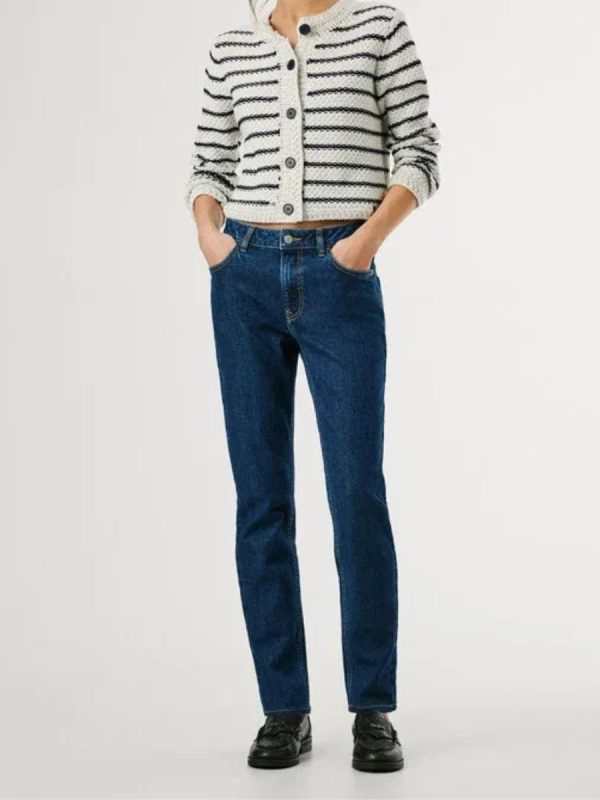 PEPE JEANS ΓΥΝΑΙΚΕΙΟ ΠΑΝΤΕΛΟΝΙ  DROP 2B TAPERED JEANS HW VIOLET-PL20459185-DENIM