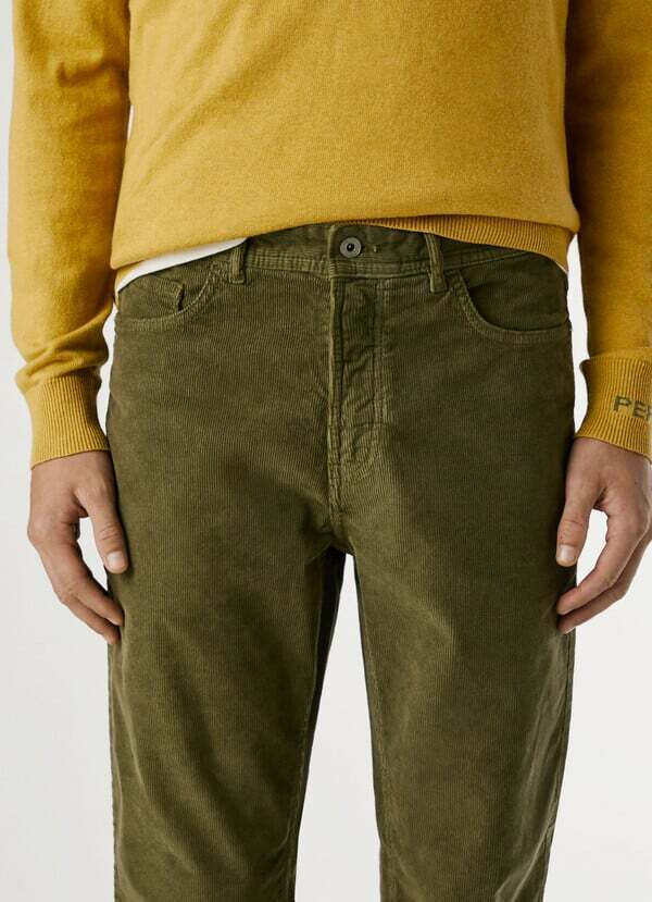 Pepe Jeans Παντελόνι σε Slim Εφαρμογή-PM2100016-Dark Khaki Green/Xακί Pepe Jeans Παντελόνι σε Slim Εφαρμογή-PM2100016-Dark Khaki Green/Xακί