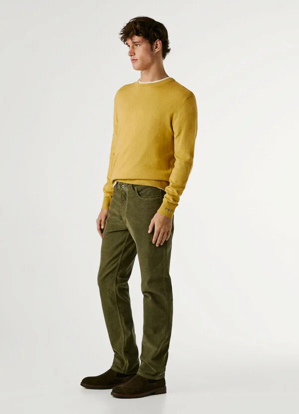 Pepe Jeans Παντελόνι σε Slim Εφαρμογή-PM2100016-Dark Khaki Green/Xακί