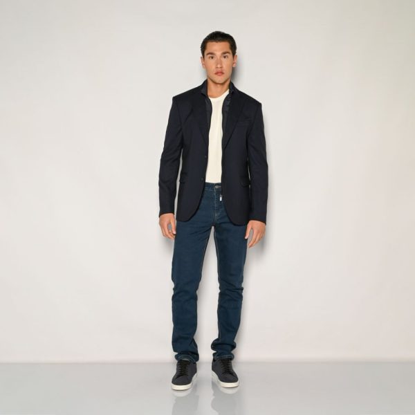 Sogo Ανδρικό Σακάκι Regular Fit Με Μόστρα-24531-301-174-BLUE/Μπλε