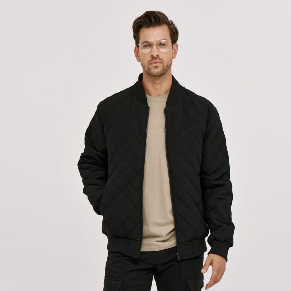 BROKERS Ανδρικό καπιτονέ μπουφάν Brokers με αποσπώμενη μόστρα με κουκούλα-25510-115-042-Black/Μαύρο