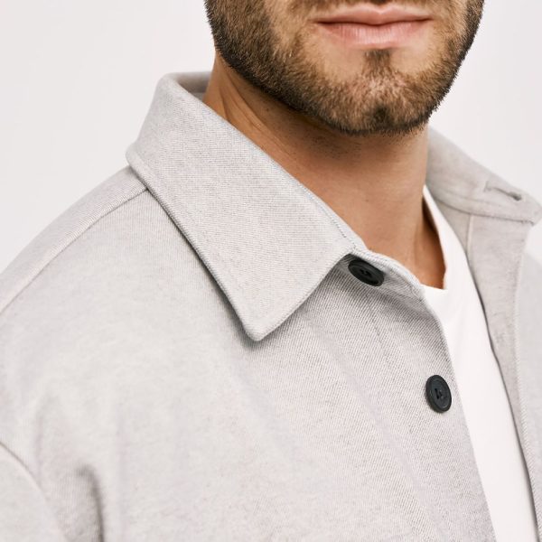 BROKERS Ανδρικό overshirt Brokers beige με τσέπες-25516-693-691-GREY/Γκρι