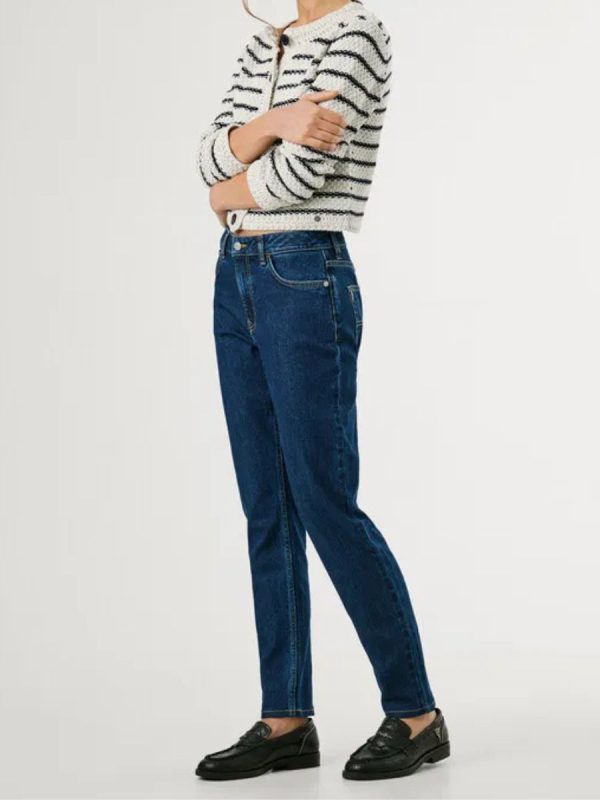 PEPE JEANS ΓΥΝΑΙΚΕΙΟ ΠΑΝΤΕΛΟΝΙ  DROP 2B TAPERED JEANS HW VIOLET-PL20459185-DENIM