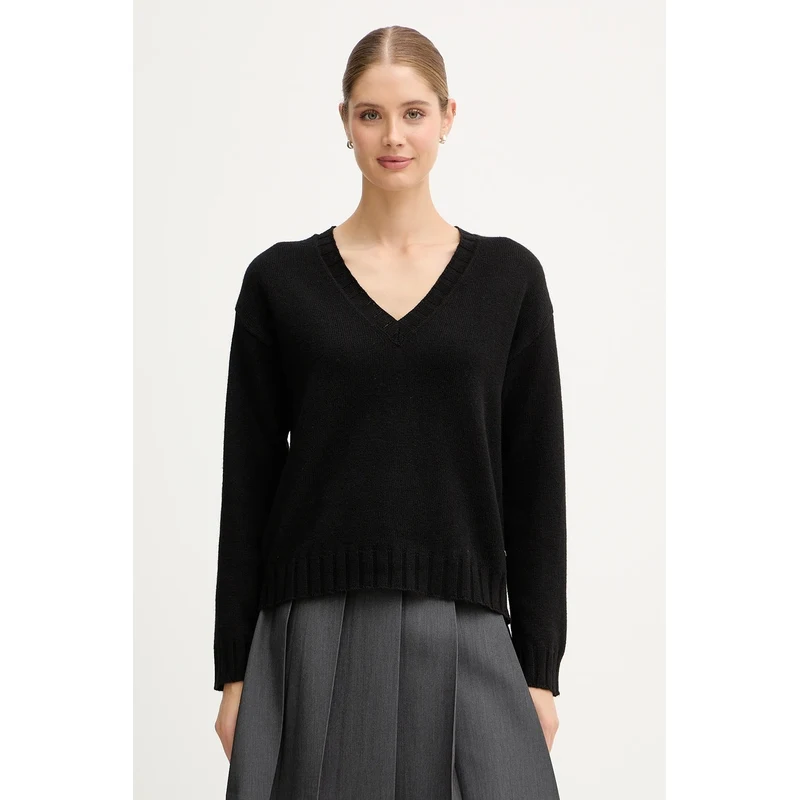 Pepe Jeans Γυναικείο Πουλόβερ με V-PL7000001-Black/Μαύρο Pepe Jeans Γυναικείο Πουλόβερ με V-PL7000001-Black/Μαύρο