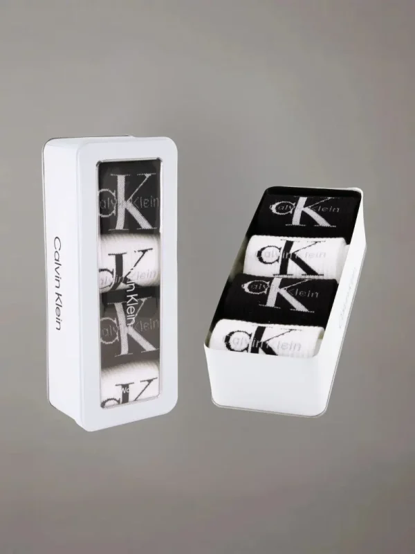 Calvin Klein Σετ Δώρου 4 Ζευγάρια Κάλτσες-701235384-black/white-Μαύρο-Άσπρο