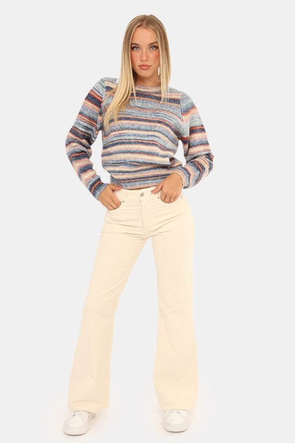 Pepe Jeans Willa Ψηλόμεσο Γυναικείο Jean Παντελόνι Καμπάνα-PL21000202-Cream/Κρεμ-λευκό