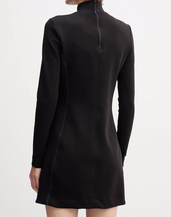 CALVINKLEIN LS SCUBA FIT AND FLARE DRESS LV044D222G-Black/Μαύρο