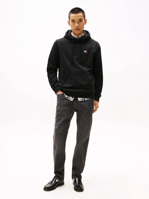 TOMMY JEANS Hoody Με Σήμα Tommy Και Κορδόνι-DM0DM20258-Black/Μαύρο