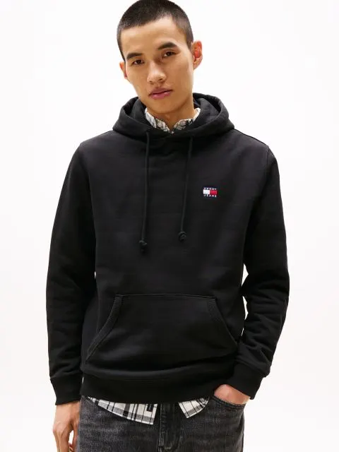 TOMMY JEANS Hoody Με Σήμα Tommy Και Κορδόνι-DM0DM20258-Black/Μαύρο