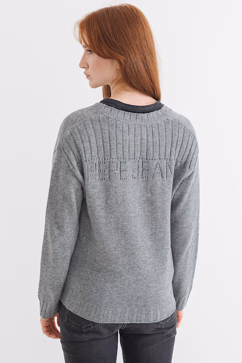 Pepe Jeans Γυναικείο Πουλόβερ με V-PL7000001-Grey/Γκρι