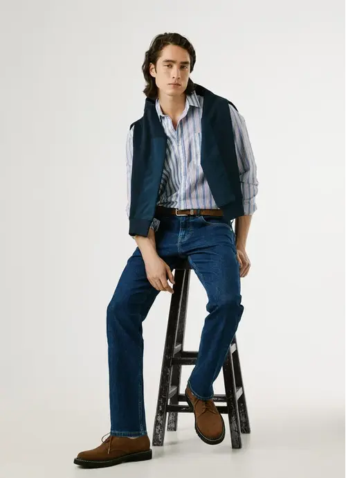 PEPE JEANS ΠΑΝΤΕΛΟΝΙ JEANS STRAIGHT-PM20839585/BLUE/ΜΠΛΕ