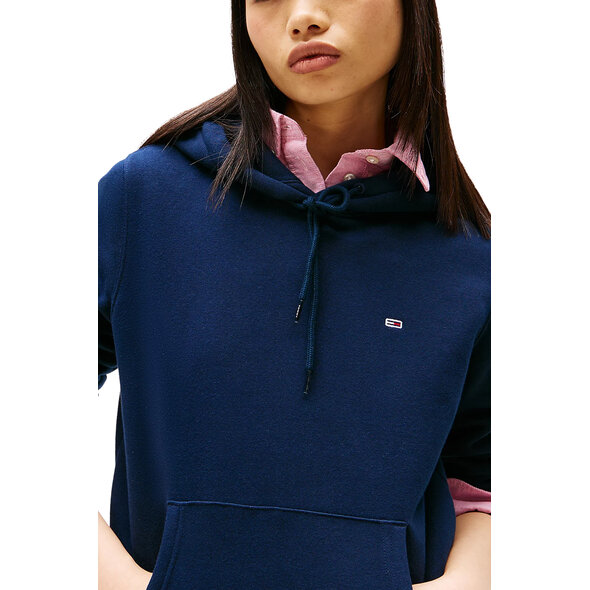 TOMMY JEANS Hoody Με Κεντητή Σημαία Και Κορδόνι-DW0DW19958-DARK NIGHT NAVY/ΜΠΛΕ