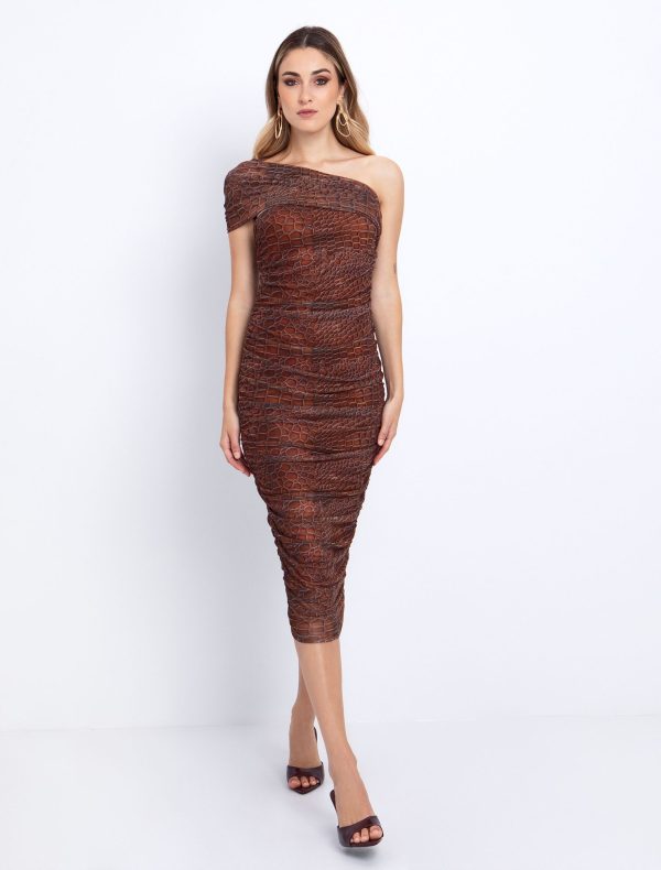 Toi&Moi Τulle φόρεμα κροκό τύπωμα 50-6647-225-Animal/Άνιμαλ