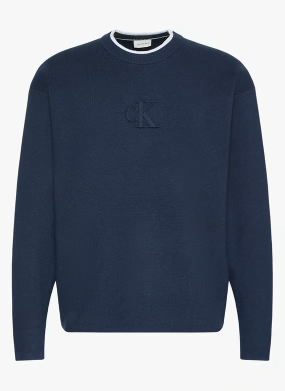 Calvin Klein Πουλόβερ Μακρυμάνικο-LV04RD300-blue/Μπλέ