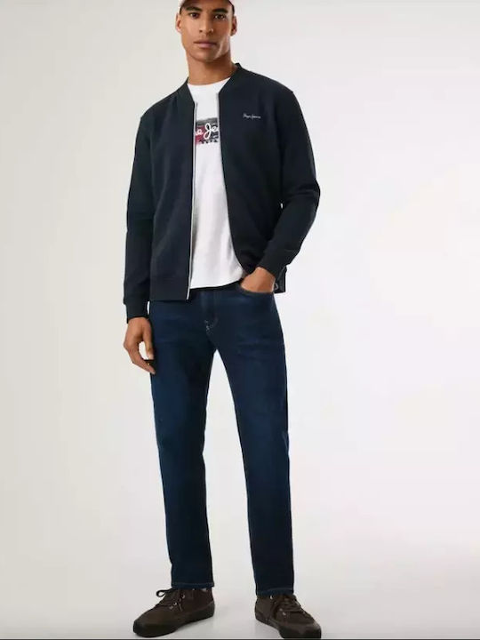 Pepe Jeans London Ανδρικό Παντελόνι Τζιν με Slim Tapered Εφαρμογή-PM2083996-Blue/Μπλε Pepe Jeans London Ανδρικό Παντελόνι Τζιν με Slim Tapered Εφαρμογή-PM2083996-Blue/Μπλε
