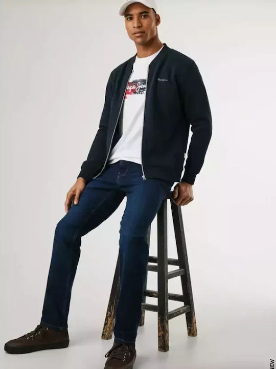 Pepe Jeans London Ανδρικό Παντελόνι Τζιν με Slim Tapered Εφαρμογή-PM2083996-Blue/Μπλε