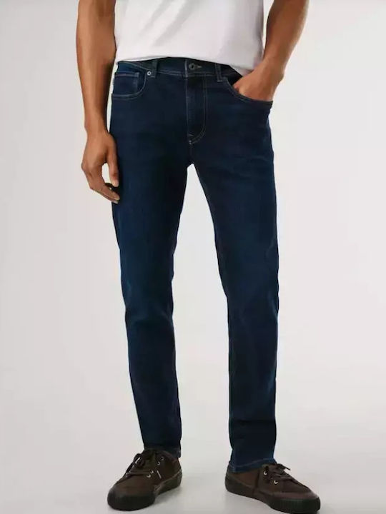 Pepe Jeans London Ανδρικό Παντελόνι Τζιν με Slim Tapered Εφαρμογή-PM2083996-Blue/Μπλε