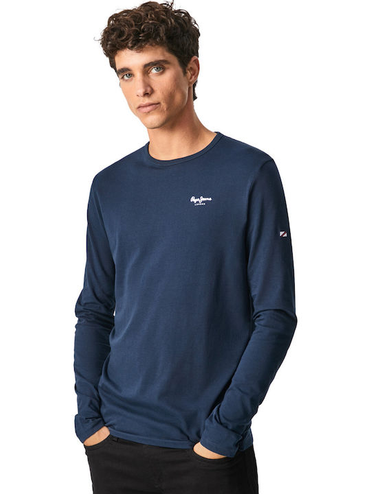 Pepe JeansOriginal Basic Μπλούζα Μακρυμάνικη PM508211-Νevy/Mπλε